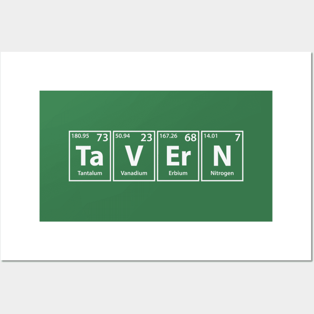 Tavern (Ta-V-Er-N) Periodic Elements Spelling Wall Art by cerebrands